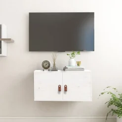 vidaXL vægskab 60x30x30 cm massivt fyrretræ hvid