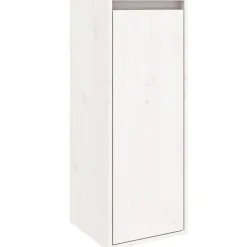 vidaXL vægskab 30x30x80 cm massivt fyrretræ hvid