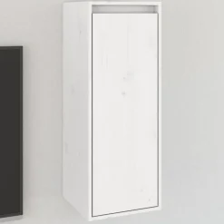 vidaXL vægskab 30x30x80 cm massivt fyrretræ hvid