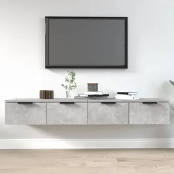 vidaXL vægskabe 2 stk. 68x30x20 cm konstrueret træ betongrå