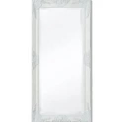 vidaXL vægspejl 100x50 cm barokstil hvid
