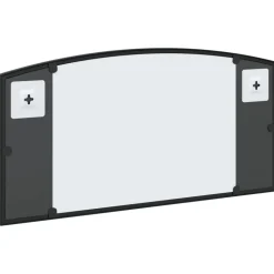 vidaXL vægspejl 60x30 cm buet jern sort