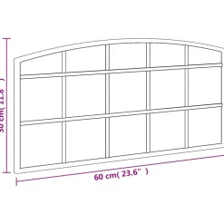 vidaXL vægspejl 60x30 cm buet jern sort