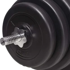 vidaXL vægtbænk med vægtstativ, vægtstang- og håndvægtsæt 120 kg