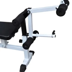 vidaXL vægtbænk med vægtstativ, vægtstang- og håndvægtsæt 120 kg