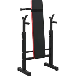 VidaXL Vægtbænk Sort 126,5 x 67 x 111 cm Pulverlakeret stål