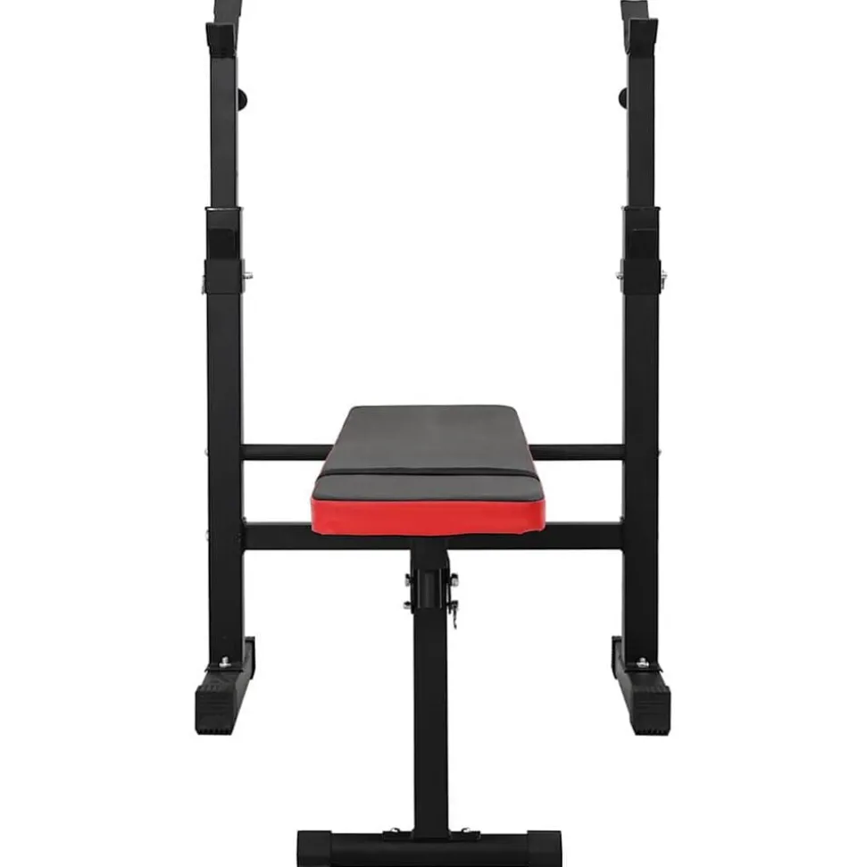 VidaXL Vægtbænk Sort 126,5 x 67 x 111 cm Pulverlakeret stål