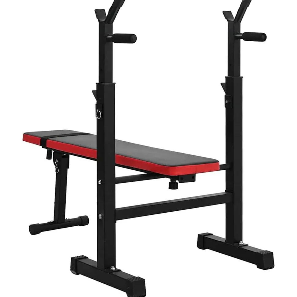 VidaXL Vægtbænk Sort 126,5 x 67 x 111 cm Pulverlakeret stål