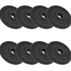 vidaXL vægtplader 8 stk. 8x2,5 kg støbejern