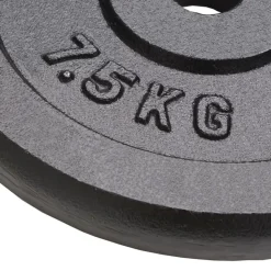 vidaXL vægtskiver 4 stk. 4x7,5 kg støbejern