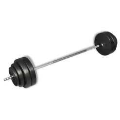 vidaXL vægtstang med vægtskiver 60 kg