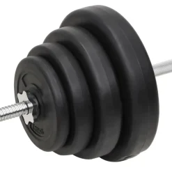 vidaXL vægtstang og håndvægt med skiver 120 kg