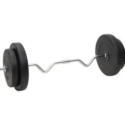 vidaXL vægtstang og håndvægt med skiver 120 kg