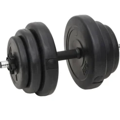 vidaXL vægtstang og håndvægt med skiver 60 kg