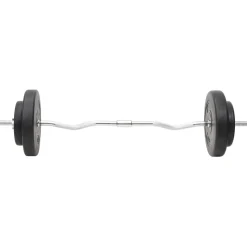 vidaXL vægtstang og håndvægt med skiver 60 kg