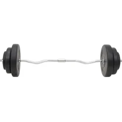 vidaXL vægtstang og håndvægt med skiver 60 kg