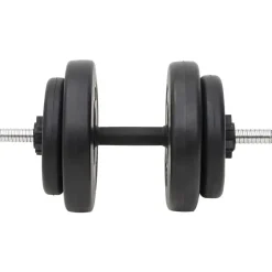 vidaXL vægtstang og håndvægt med skiver 60 kg