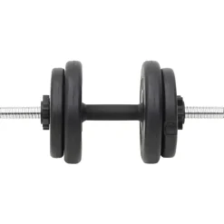 vidaXL vægtstang og håndvægt med skiver 60 kg