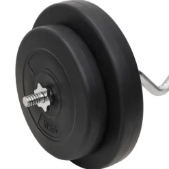 vidaXL vægtstang og håndvægt med skiver 90 kg