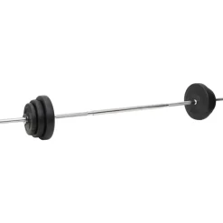 vidaXL vægtstang og håndvægt med skiver 90 kg