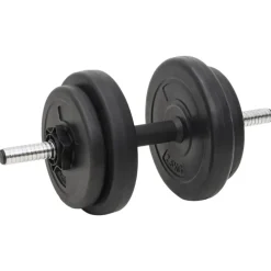 vidaXL vægtstang og håndvægt med skiver 90 kg