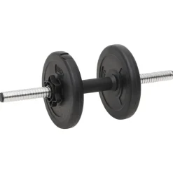 vidaXL vægtstang og håndvægt med skiver 90 kg