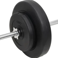 vidaXL vægtstang og håndvægt med skiver 60 kg