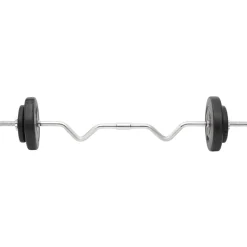 vidaXL vægtstang og håndvægt med skiver 60 kg