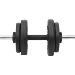 vidaXL vægtstang og håndvægt med skiver 60 kg