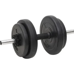 vidaXL vægtstang og håndvægt med skiver 60 kg