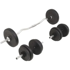 vidaXL vægtstangs- og håndvægtssæt 30 kg