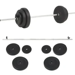 vidaXL vægtstangssæt 30 kg