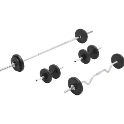vidaXL vægtstangssæt med håndvægte 30 kg