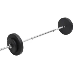 vidaXL vægtstangssæt med skiver 30 kg