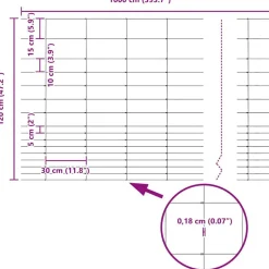 vidaXL Vild Heg Hot Dip Galvaniseret 1000 x 120 x 0,18 cm Jern