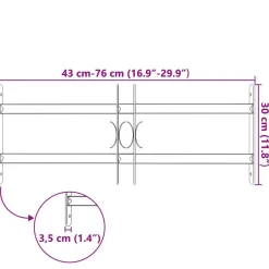 vidaXL Vinduesgitter Sort 76 x 30 cm Pulverlakeret stål