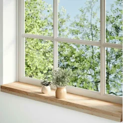 vidaXL vindueskarme 2 stk ubehandlet 70x15x2 cm massivt egetræ
