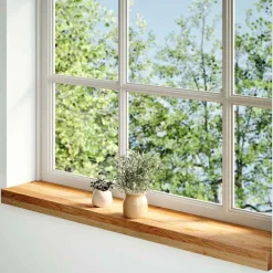 vidaXL vindueskarme 2 stk lysebrun 70x15x2 cm massivt egetræ