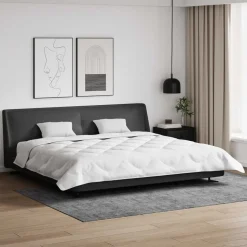 vidaXL Vinter dyne med pude 3 pcs Hvid Microfiber