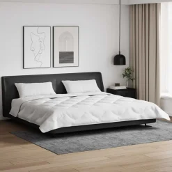 vidaXL Vinter dyne med pude 3 pcs Hvid Microfiber