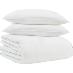 vidaXL Vinter dyne med pude 3 pcs Hvid Dunfjer
