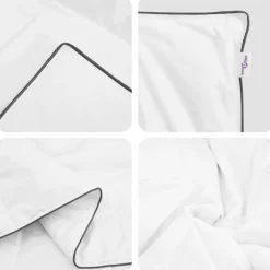 vidaXL Vinter dyne med pude 2 pcs Hvid Dunfjer