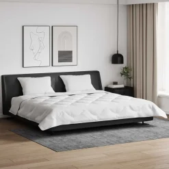 vidaXL Vinter dyne med pude 3 pcs Hvid Microfiber