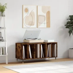 vidaXL vinylskab 100x38x48 cm konstrueret træ røget egetræsfarve