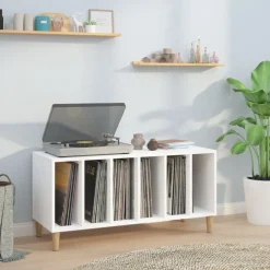 vidaXL vinylskab 100x38x48 cm konstrueret træ hvid