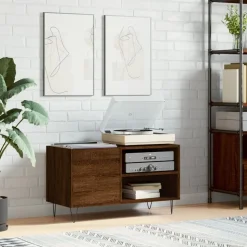 vidaXL vinylskab 85x38x48 cm konstrueret træ brun egetræsfarve
