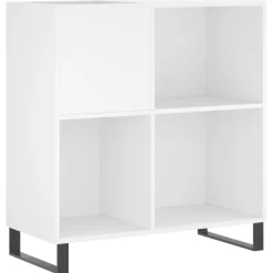 vidaXL vinylskab 84,5x38x89 cm konstrueret træ hvid