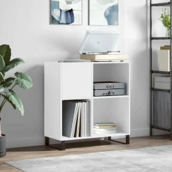 vidaXL vinylskab 84,5x38x89 cm konstrueret træ hvid