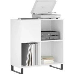 vidaXL vinylskab 84,5x38x89 cm konstrueret træ hvid