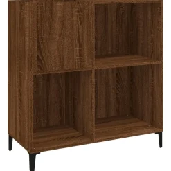 vidaXL vinylskab 84,5x38x89 cm konstrueret træ brun egetræsfarve
